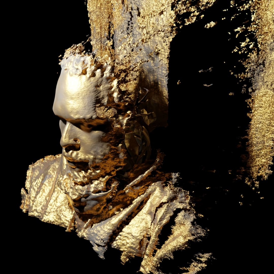 Abstract gold portrait of Vega