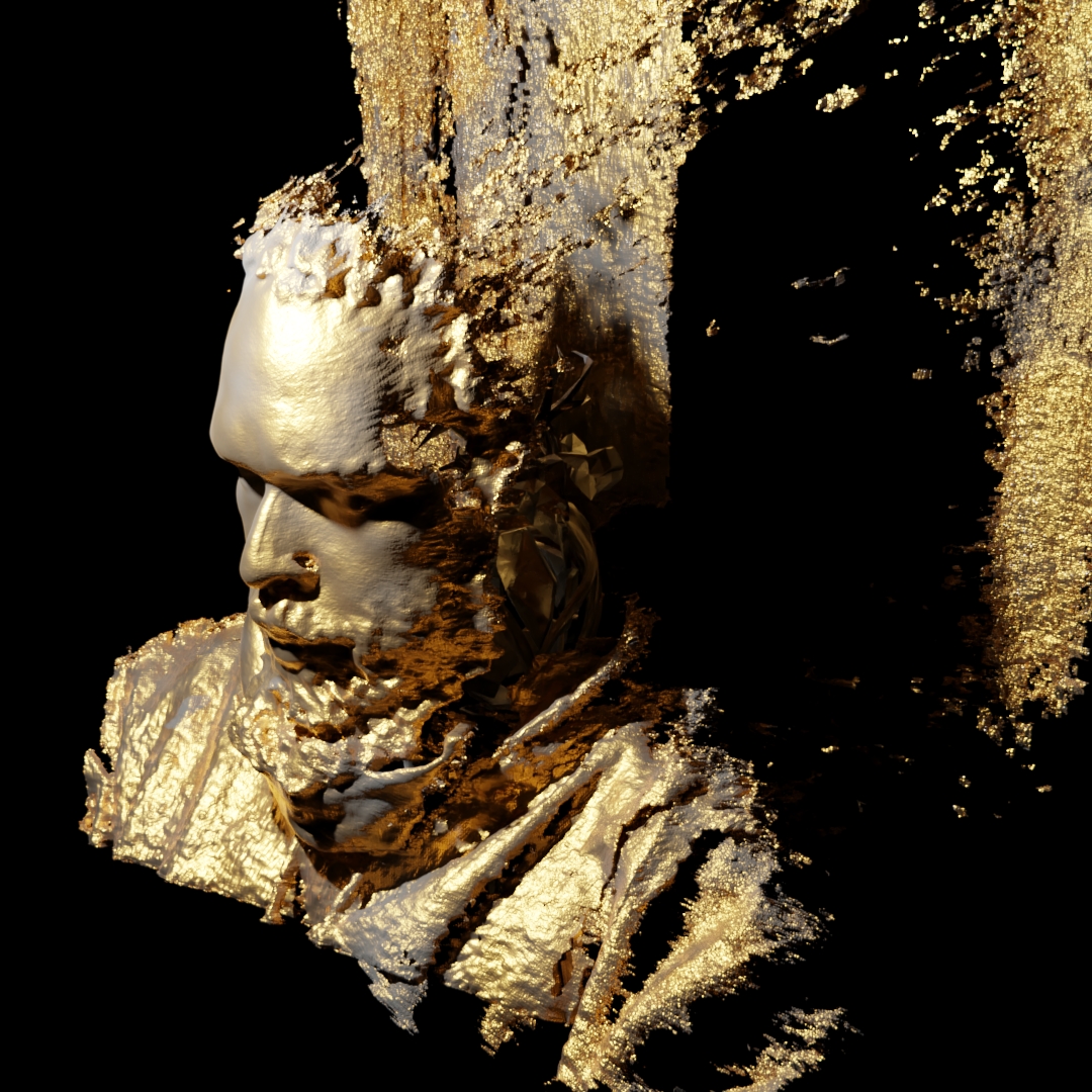 Abstract gold portrait of Vega